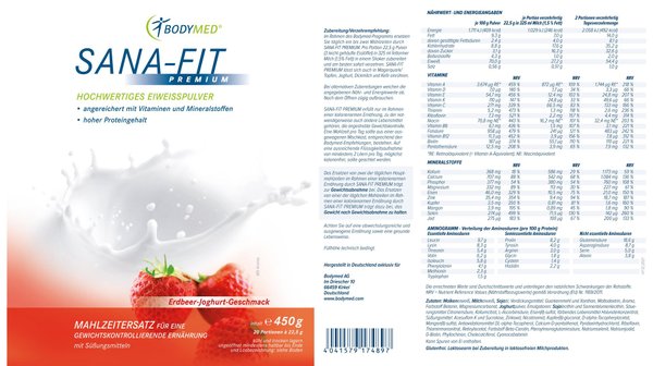 Bodymed SANA-FIT Premium Erdbeere-Joghurt