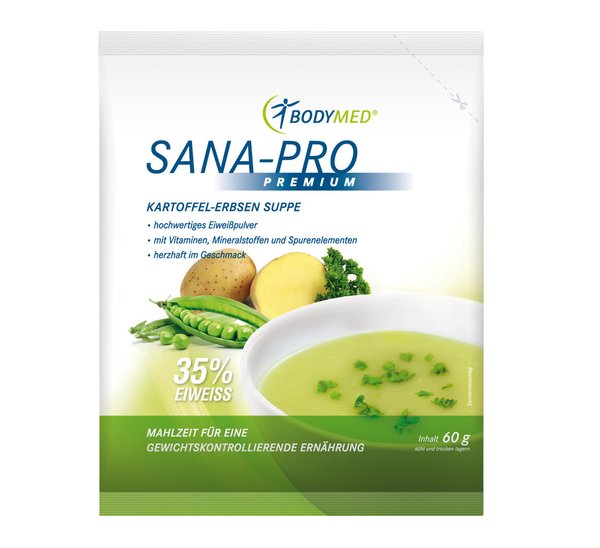 10er Spar Paket - Bodymed SANA-PRO PREMIUM Kartoffel-Erbsen Suppe